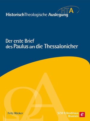 cover image of Der erste Brief des Paulus an die Thessalonicher